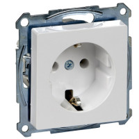 Розетка с заземлением 16а Schneider SysM активно-белый глянец MTN2301-0325