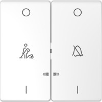 Накладка 2-кл. выключателя с подсветкой "зв+пок" Schneider SysD белый лотос MTN3429-6035
