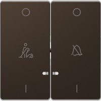 Накладка 2-кл. выключателя с подсветкой "зв+пок" Schneider SysD мокко MTN3429-6052