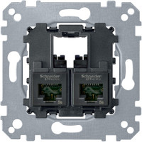 Механ.інф.розетки rj45,2-п, кат.6 utp Schneider MTN4576-0002