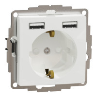 Роз з заз + usb білий sedna design Schneider SDD111052