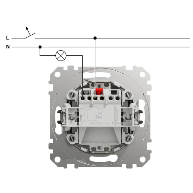 Выключатель Schneider Sedna Design 1-клавишный белый SDD111101