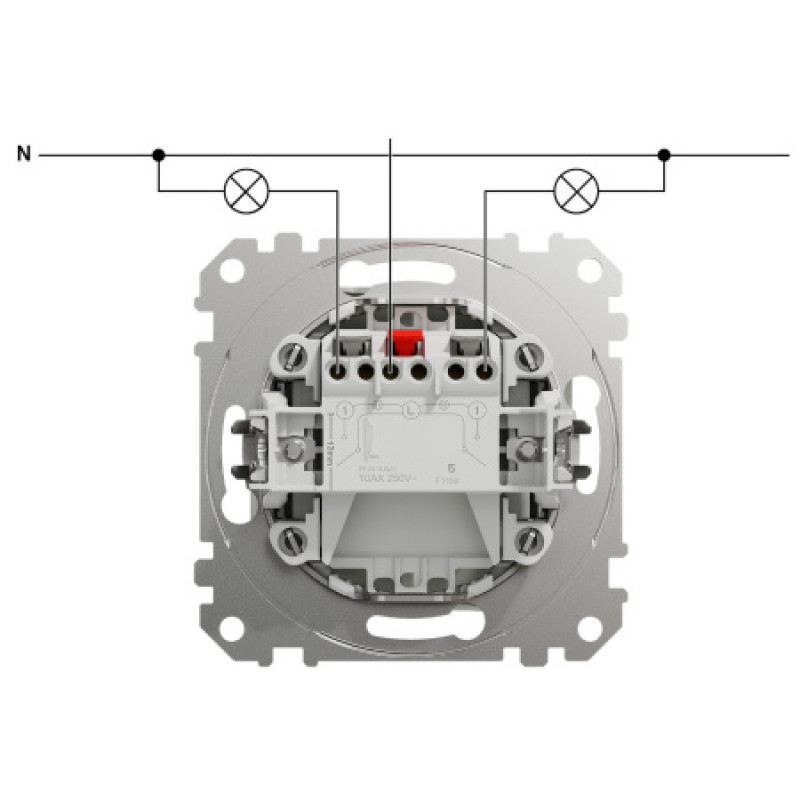 Выключатель Schneider Sedna Design 2-клавишный белый SDD111105