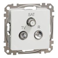 Розетка r/tv/sat кінцева 4дб, білий Schneider SDD111481