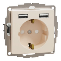 Роз з/з +usb бежевий sedna design Schneider SDD112052