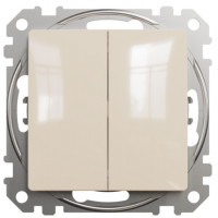 Выключатель Schneider Sedna Design 2-клавишный бежевый SDD112105