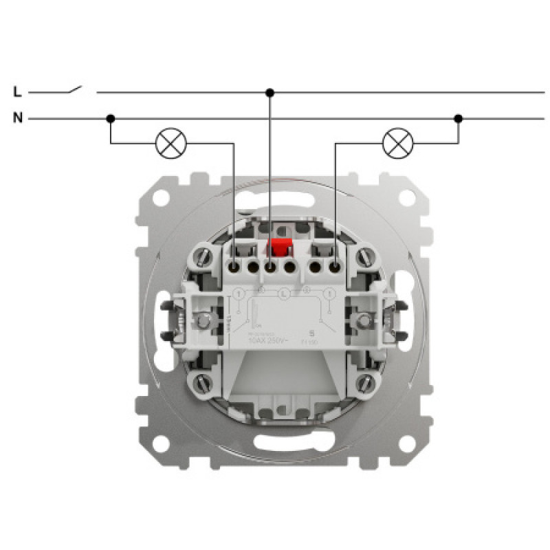 Выключатель Schneider Sedna Design 2-клавишный бежевый SDD112105