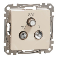 Розетка r/tv/sat кінцева 4дб, бежевий Schneider SDD112481