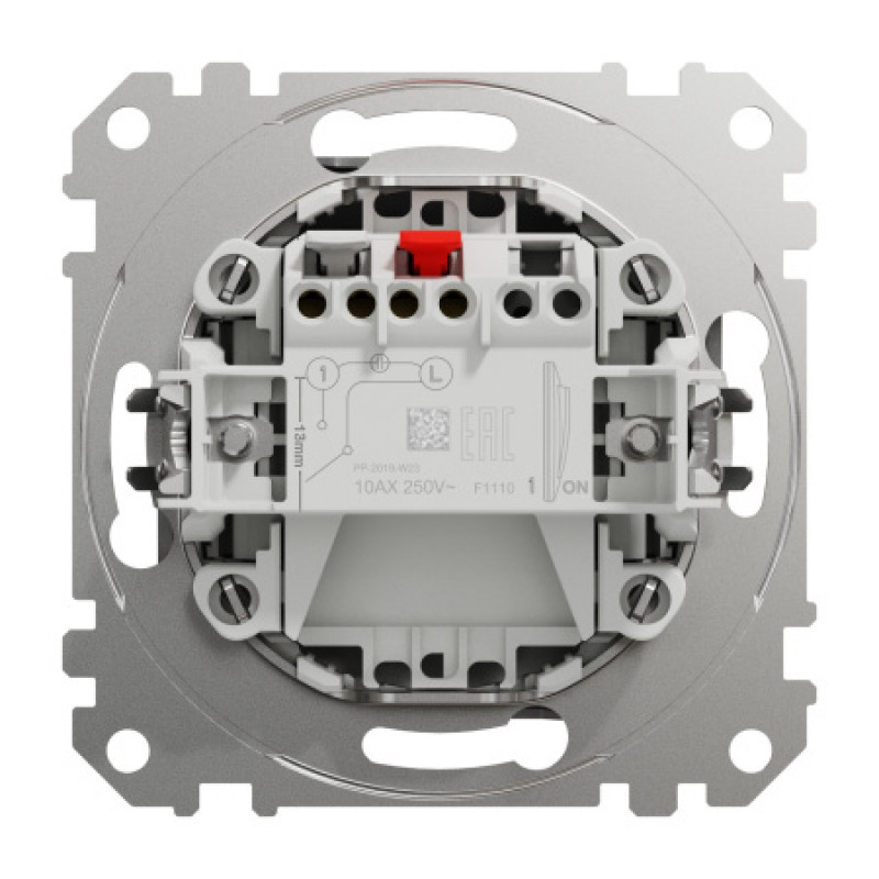 Выключатель Schneider Sedna Design 1-клавишный цвет алюминий SDD113101
