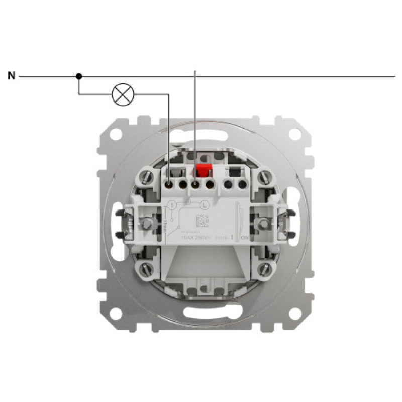 Выключатель Schneider Sedna Design 1-клавишный цвет алюминий SDD113101