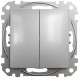 Выключатель Schneider Sedna Design 2-клавишный цвет алюминий SDD113105