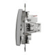 Выключатель Schneider Sedna Design 2-клавишный цвет алюминий SDD113105