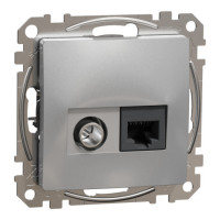 Rj45 cat6 utp -tv інд алюм sedna design Schneider SDD113469T