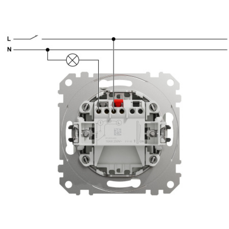Выключатель Schneider Sedna Design & Elements 1-клавишный черный SDD114101