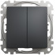 Выключатель Schneider Sedna Design & Elements 2-клавишный черный SDD114105