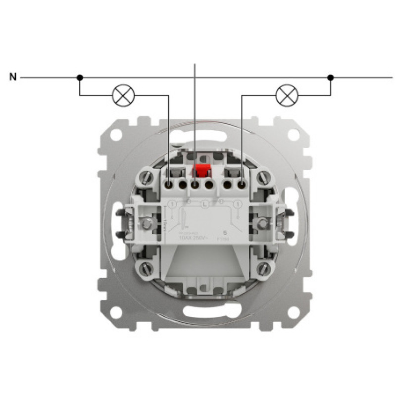 Выключатель Schneider Sedna Design & Elements 2-клавишный черный SDD114105