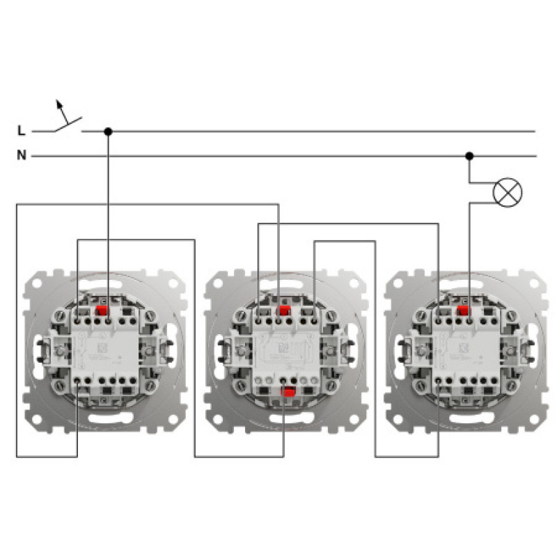 Выключатель Schneider Sedna Design & Elements промежуточный черный SDD114107