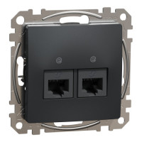 Два роз rj45 cat5e utp чорн sedna design Schneider SDD114452