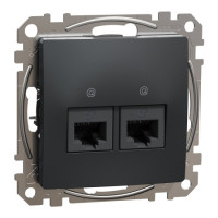 Под роз rj45 cat6 utp чорн sedna design Schneider SDD114462