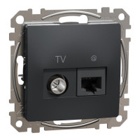 Rj45 cat6 utp -tv інд чорн sedna design Schneider SDD114469T