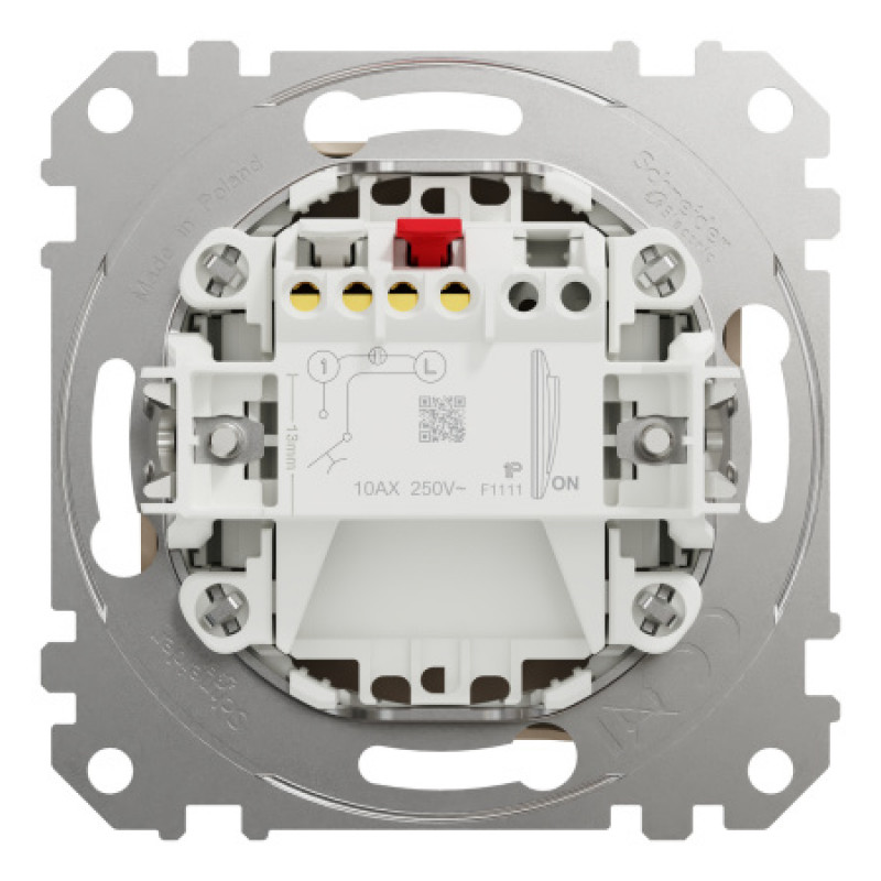 Выключатель Schneider Sedna Design & Elements кнопочный 10A PRO береза SDD180111U