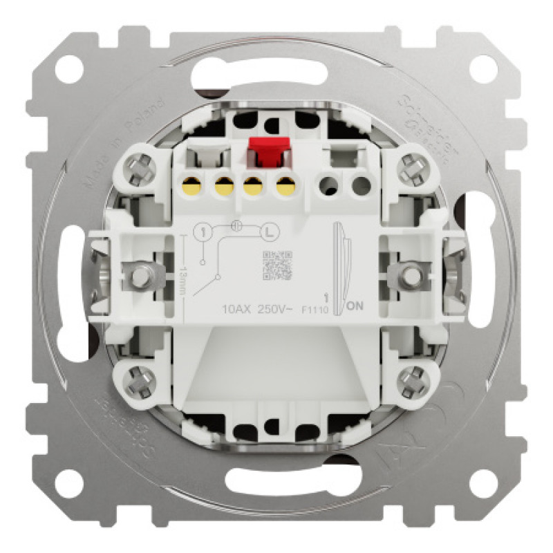 Выключатель Schneider Sedna Design & Elements 1-клавишный 10AX PRO венге SDD181101U