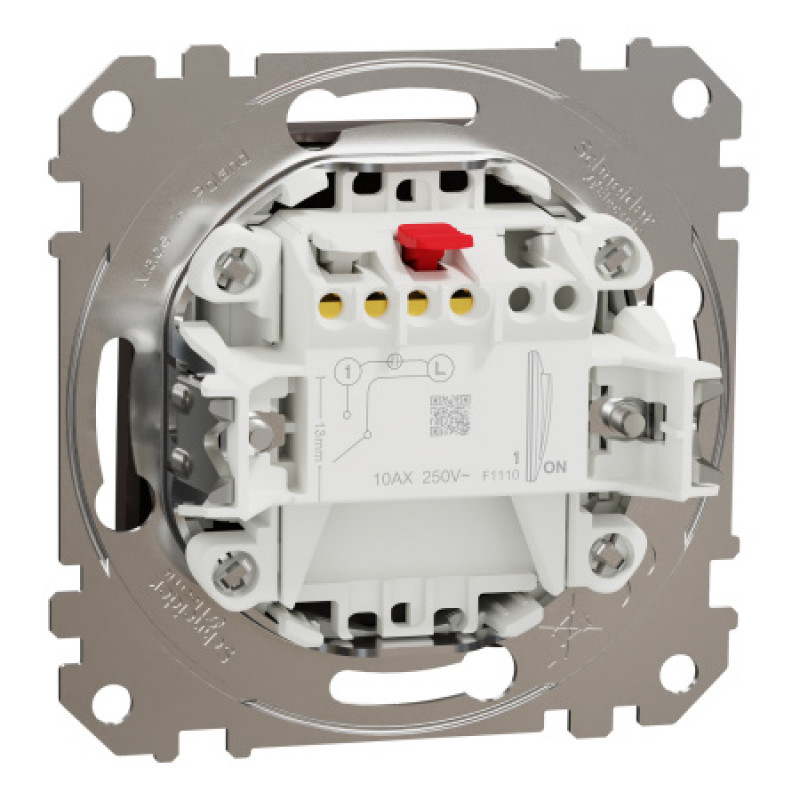Выключатель Schneider Sedna Design & Elements 1-клавишный 10AX PRO венге SDD181101U