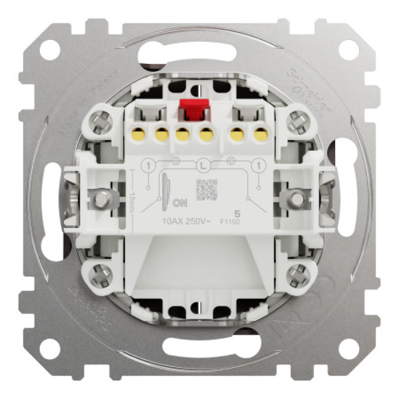 Выключатель Schneider Sedna Design & Elements 2-клавишный 10AX PRO венге SDD181105U