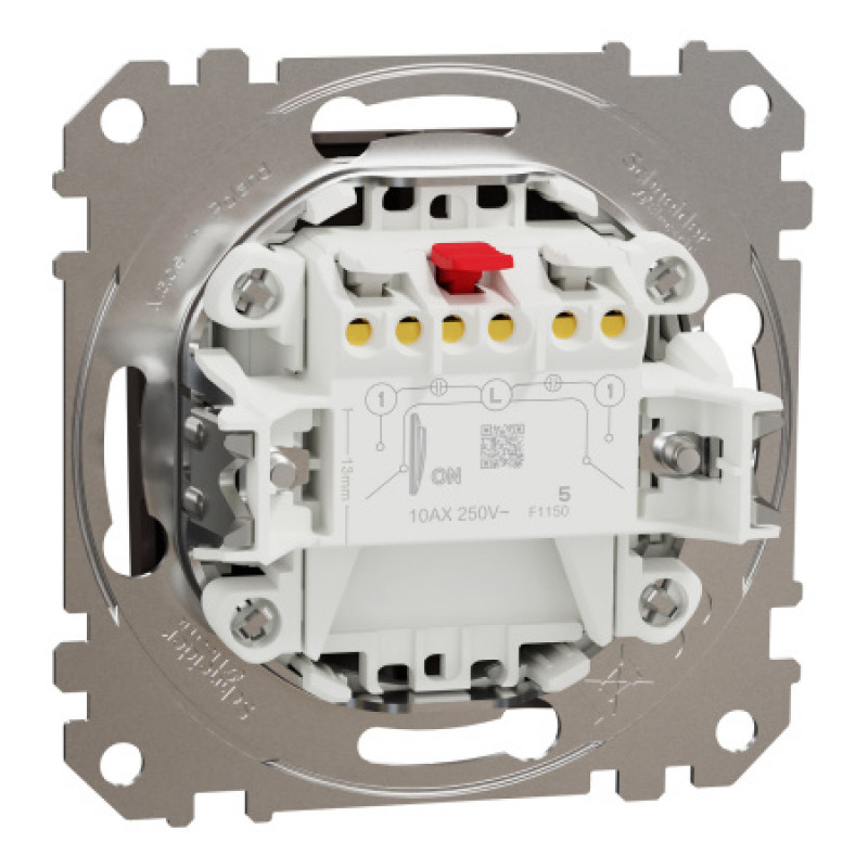 Выключатель Schneider Sedna Design & Elements 2-клавишный 10AX PRO венге SDD181105U