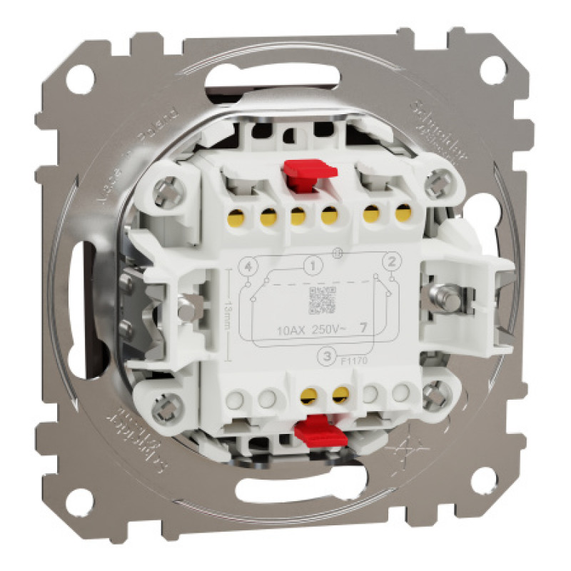 Выключатель Schneider Sedna Design & Elements промежуточный 10AX PRO венге SDD181107U