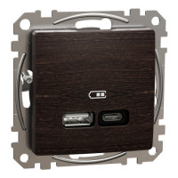 Usb розетка а+с, венге Schneider SDD181405U