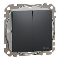 Двокл вим ip44 чорний sedna design Schneider SDD214105