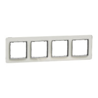 Рамк 4-пост шт біле скло sedna elements Schneider SDD360804