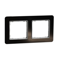 Рамк 2-пост шт чорн скло sedna elements Schneider SDD361802