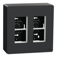 Блок unica system+ відкр.вст. 2х2 антрац Schneider NU122454