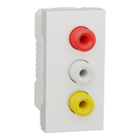 Розетка 3 rca, 1 модуль біл Schneider NU343118