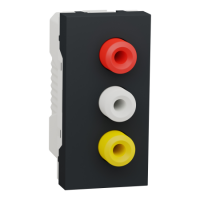 Розетка 3 rca, 1 модуль антр Schneider NU343154