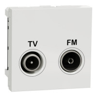 Розетка tv r кінц, 2 модуля біл Schneider NU345218