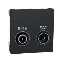 Розетка r-tv sat один, 2 модуля антр Schneider NU345454