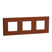 Рамка 3-пост deco material теракотовий Schneider NU600671