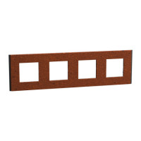 Рамка 4-пост deco material теракотовий Schneider NU600871