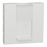 Rj45 накладка 2 модуль білий Schneider NU941118
