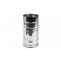 Коліно димохідне 0-90° нерж. ø140мм