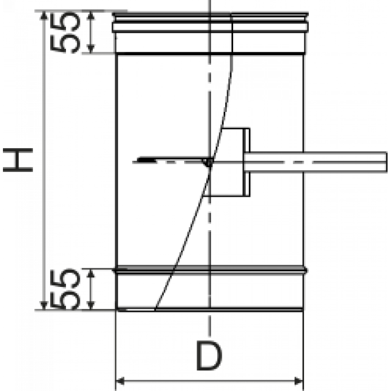 Регулятор тяги димохідний нерж ø220мм 08 мм