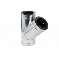 Трійник димохідний 45° нерж/оцинк ø220/280мм 0.8 мм