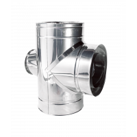 Тройник-ревизия дымоходный 90° нерж/нерж ø180/250мм 1мм