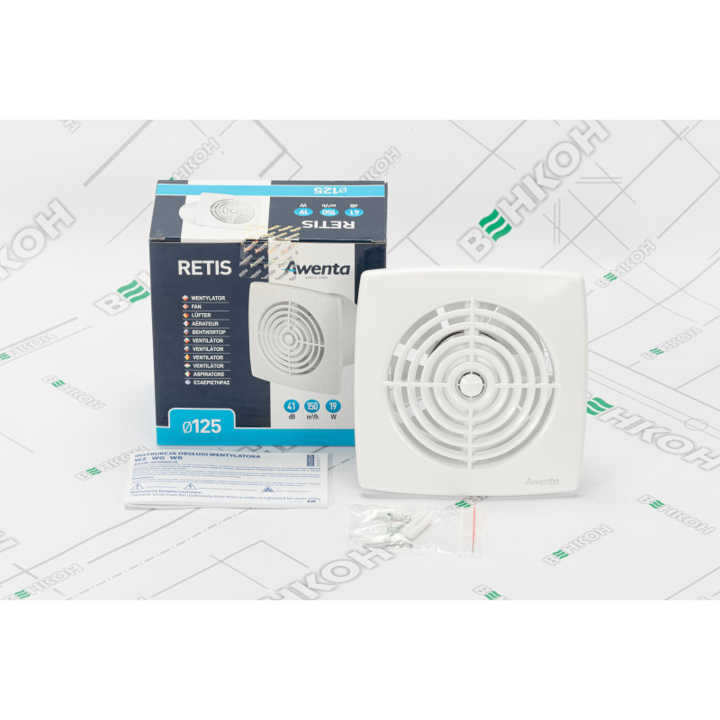 Вытяжной вентилятор Awenta Retis WR125