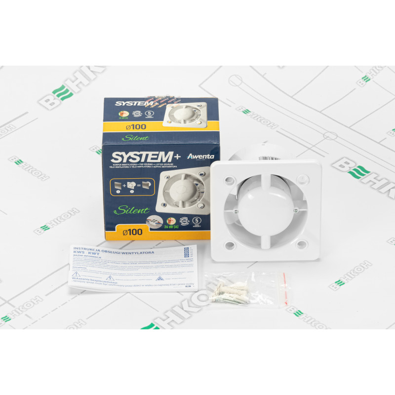 Вытяжной вентилятор Awenta System+ Silent KWS100