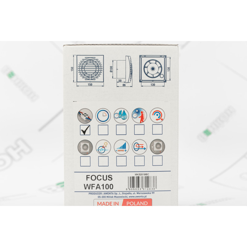 Вытяжной вентилятор Awenta Focus WFA100