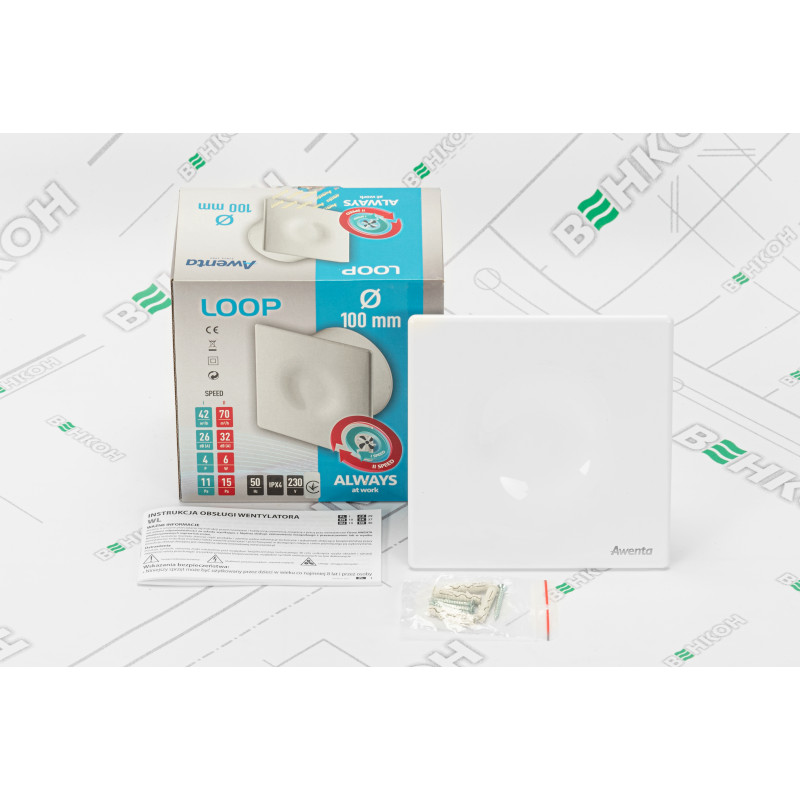 Вытяжной вентилятор Awenta Loop WL100H